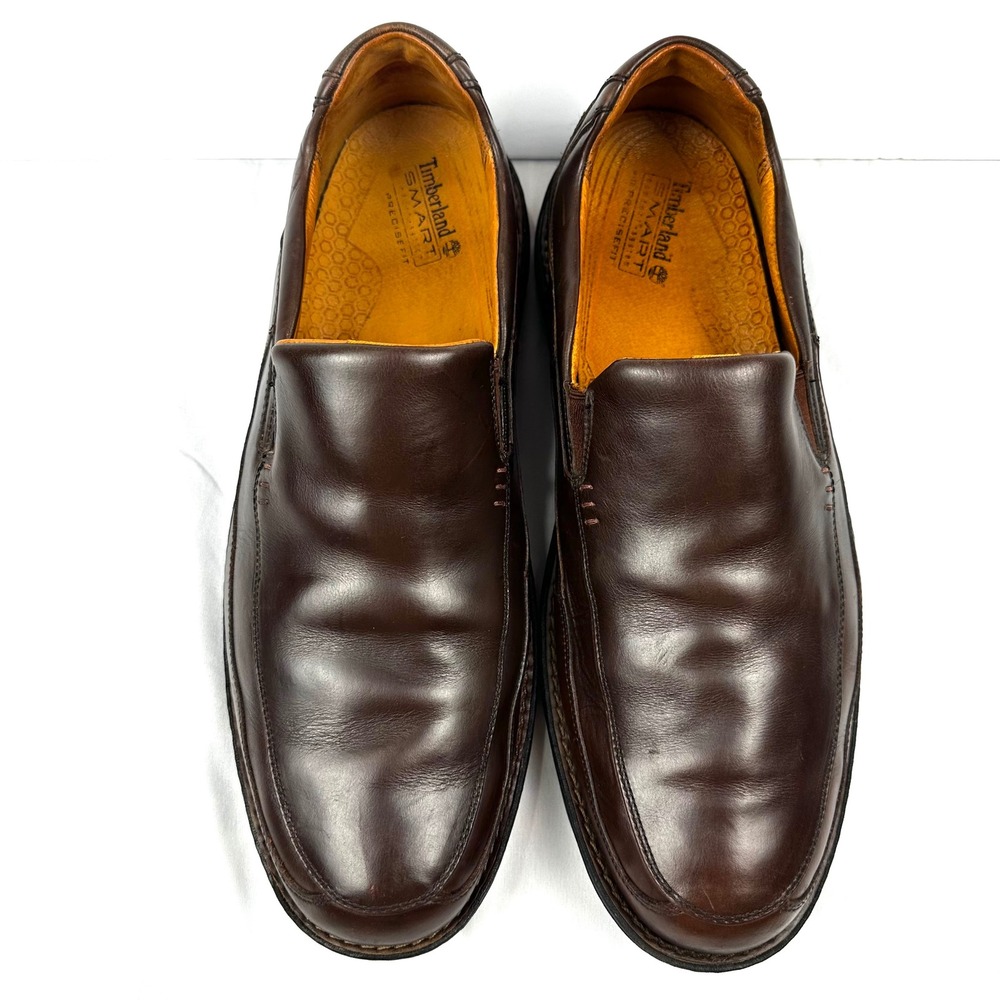 VTG Timberland Smart Comfort PreciseFit 73514 Slip On Loafer Mens 15 Brn Leather